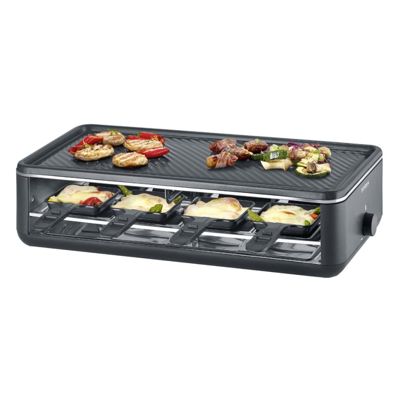 SEVERIN raclette grill RG 2365, 8 pans, 1300 watts, non-stick coating